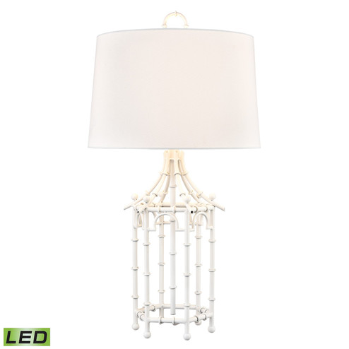 Bamboo Birdcage LED Table Lamp in White (45|H0019-11553-LED)