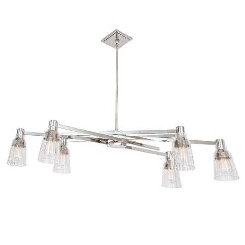 Carnival Six Light Chandelier in Polished Nickel (45|8158-PN-CL) Carnival Six Light Chandelier in Polished Nickel (45|8158-PN-CL)