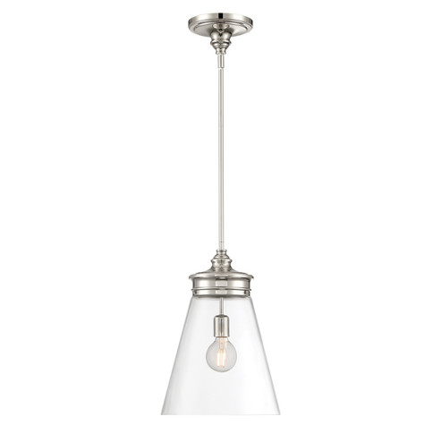 Emma One Light Pendant in Polished Nickel (45|4811-PN-CL)