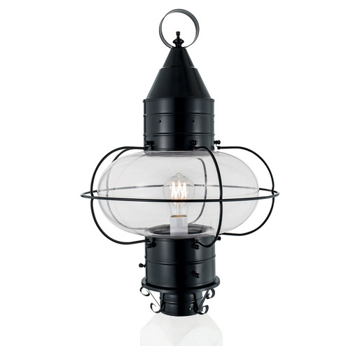 Classic Onion One Light Outdoor Post Lantern in Black (45|1510-BL-CL)