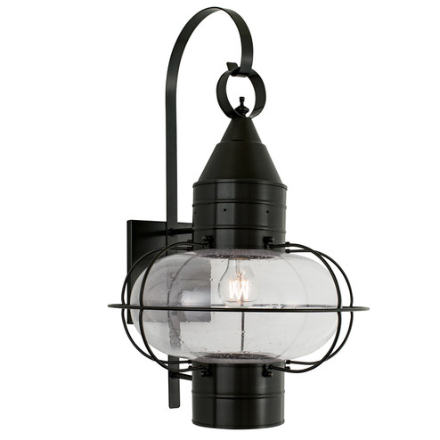 Classic Onion One Light Outdoor Wall Sconce in Black (45|1509-BL-SE)