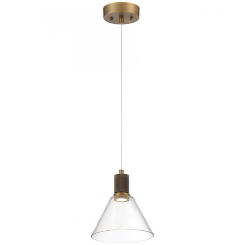 Port Nine Martini LED Pendant in Antique Brushed Brass (18|63140LEDD-ABB/CLR)