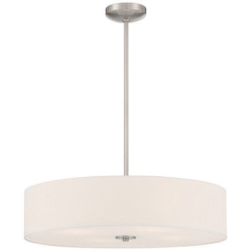 Mid Town LED Pendant or Semi-Flush in Brushed Steel (18|64066LEDDLP-BS/WH)