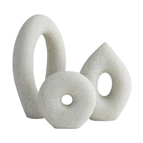 Cocos Sculptures Set of 3 in White (314|9221)