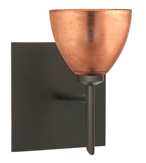 Divi One Light Wall Sconce in Bronze (74|1SW-1758CF-BR-SQ)