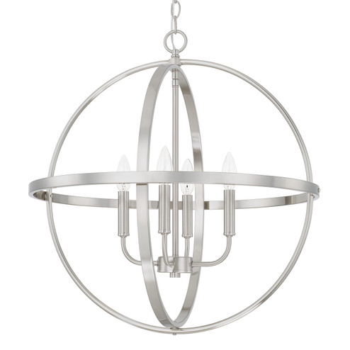 Hartwell Four Light Pendant in Brushed Nickel (65|317542BN)