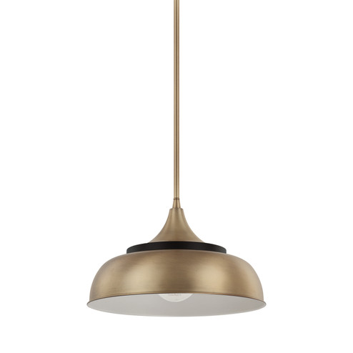Max One Light Pendant in Brass and Onyx (65|325713BX)