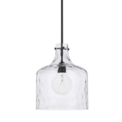 Crawford One Light Pendant in Matte Black (65|325717MB)