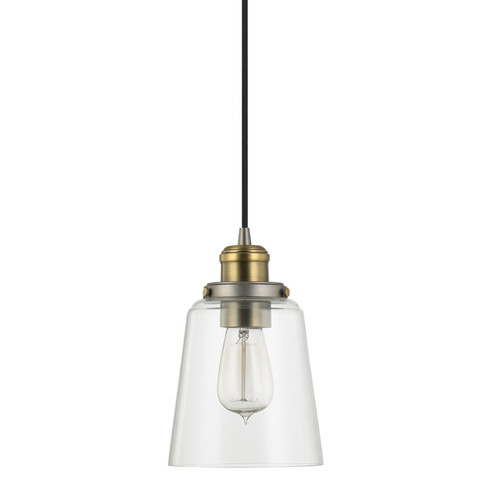 Fallon One Light Pendant in Graphite and Aged Brass (65|3718GA-135)