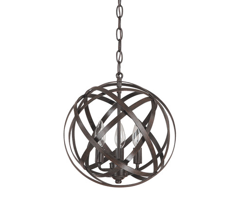 Axis Three Light Pendant in Russet (65|4233RS)