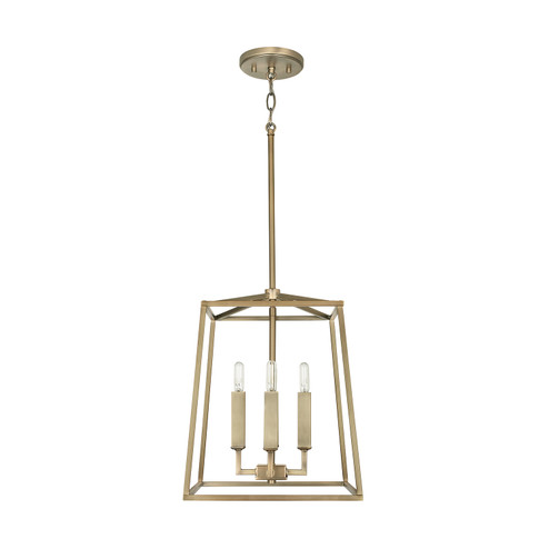 Thea Four Light Foyer Pendant in Aged Brass (65|537641AD)