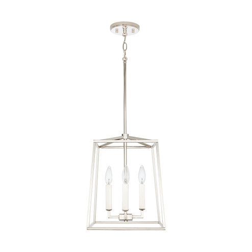 Thea Four Light Foyer Pendant in Polished Nickel (65|537641PN)