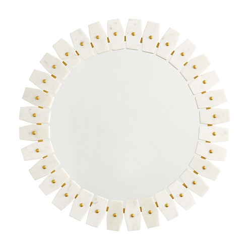 Mirror Mirror in Marble with Brushed Brass Metal (65|735404MM)