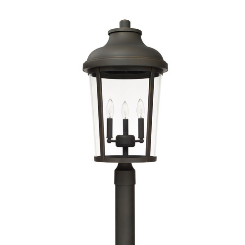 Dunbar Three Light Outdoor Post Lantern in Oiled Bronze (65|927034OZ)