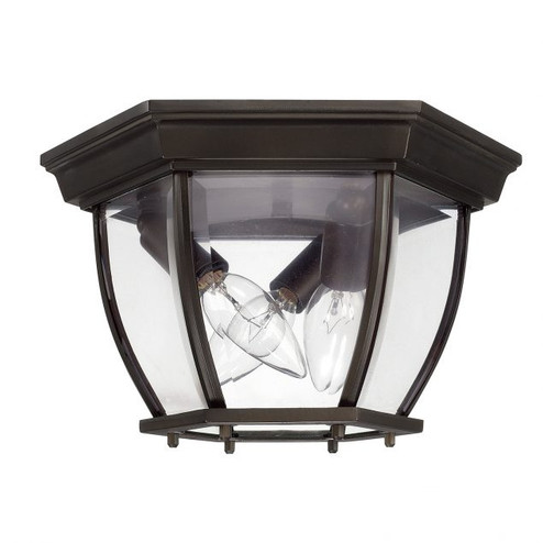 Outdoor Three Light Outdoor Flush Mount in Black (65|9802BK)