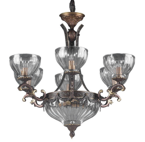 Warsaw Eight Light Chandelier in Roman Bronze (92|55436 RB)