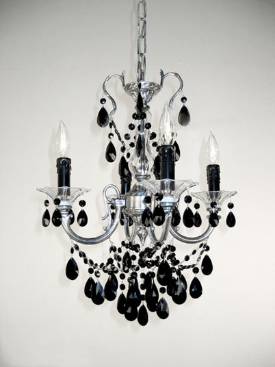 Via Venteo Four Light Mini Chandelier in Millennium Silver (92|57004 MS CBK)