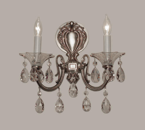 Via Lombardi Two Light Wall Sconce in Millennium Silver (92|57052 MS CGT)