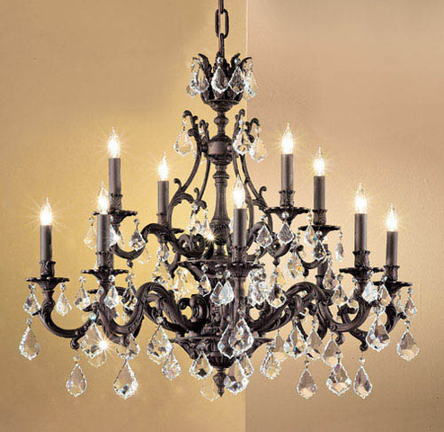 Majestic 12 Light Chandelier in Aged Bronze (92|57349 AGB CGT)