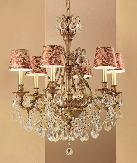 Majestic Imperial Six Light Chandelier in Aged Bronze (92|57356 AGB CBK)