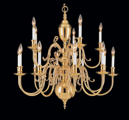 Hermitage 15 Light Chandelier in Polished Brass (92|6743)