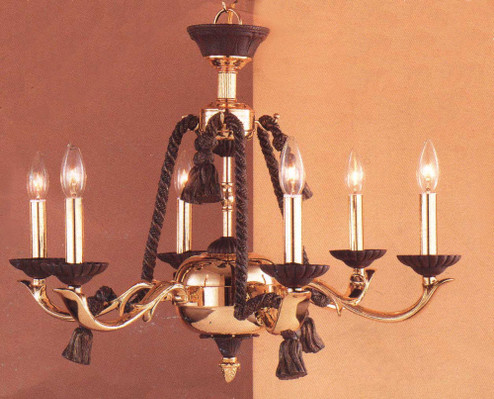 Orleans Six Light Chandelier in Bronze with Gold (92|67806 BZ/G)