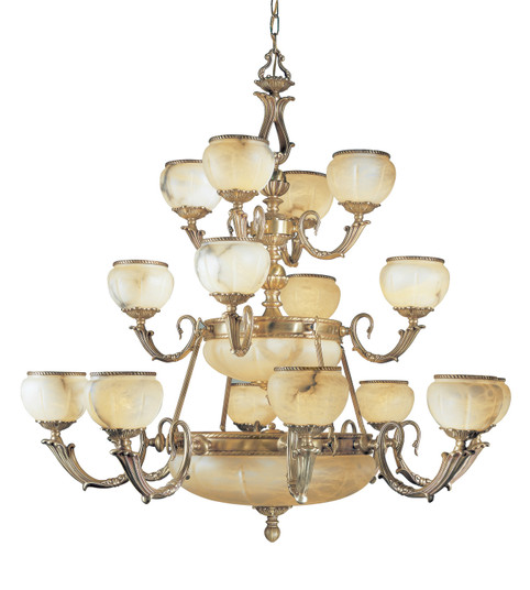 Alexandria I 24 Light Chandelier in Satin Bronze w/Brown Patina (92|69616 SBB)