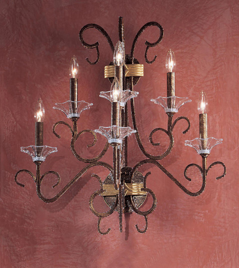 Concerto Six Light Wall Sconce in Crackle Bronze (92|69705 CBZ)