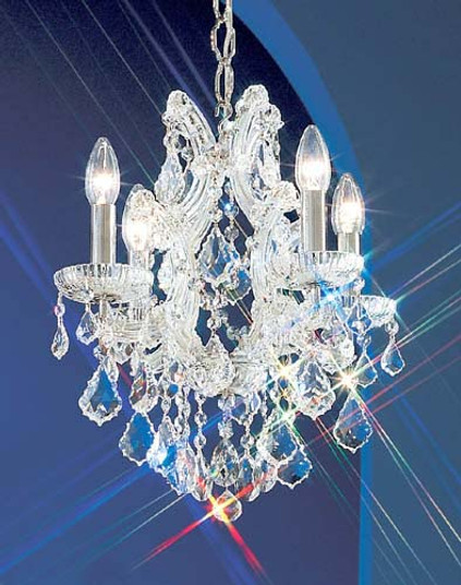 Maria Theresa Four Light Mini Chandelier in Chrome (92|8134 CH C)