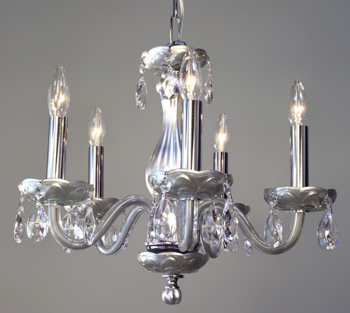 Monaco Five Light Chandelier in Black (92|82045 BLK CPPR)