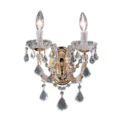 Rialto Traditional Two Light Wall Sconce in Gold Color Plated (92|8342 GP CP)