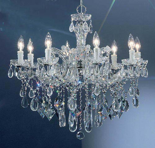 Rialto Contemporary Eight Light Chandelier in Chrome (92|8358 CH C)