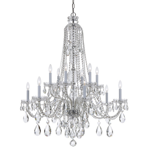 Traditional Crystal 12 Light Chandelier in Polished Chrome (60|1112-CH-CL-MWP)
