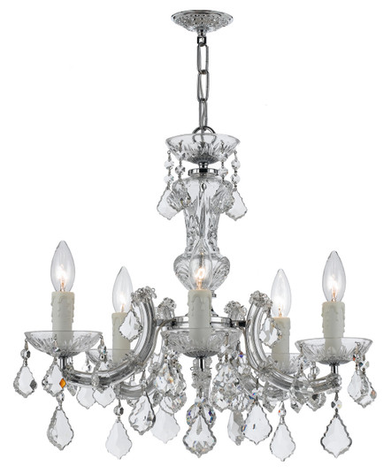 Maria Theresa Five Light Mini Chandelier in Polished Chrome (60|4376-CH-CL-MWP) Maria Theresa Five Light Mini Chandelier in Polished Chrome (60|4376-CH-CL-MWP)