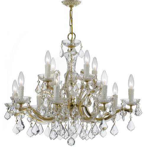 Maria Theresa 12 Light Chandelier in Gold (60|4379-GD-CL-SAQ)