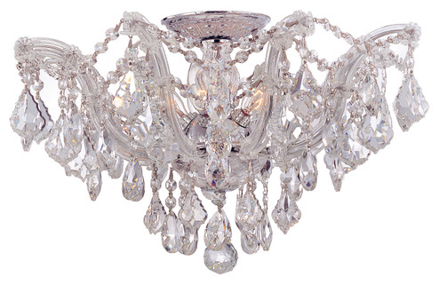 Maria Theresa Five Light Semi Flush Mount in Polished Chrome (60|4437-CH-CL-SAQ)