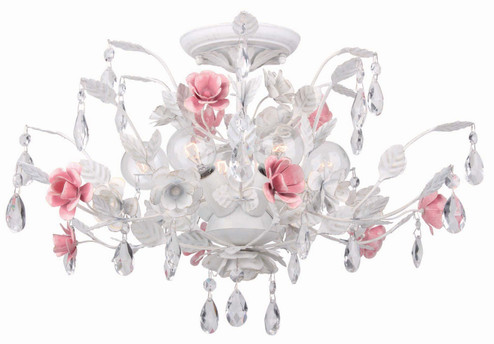 Lola Six Light Semi Flush Mount in Wet White (60|4850-WW)