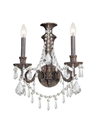 Vanderbilt Two Light Wall Sconce in English Bronze (60|5162-EB-CL-MWP)