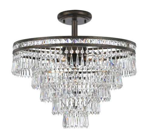 Mercer Seven Light Semi Flush Mount in English Bronze (60|5264-EB-CL-MWP_CEILING)