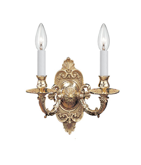 Cast Brass Wall Mount Two Light Wall Sconce in Polished Brass (60|642-PB)