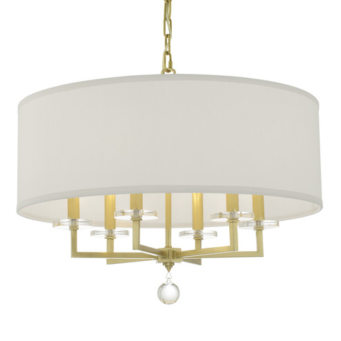Paxton Six Light Chandelier in Aged Brass (60|8116-AG)