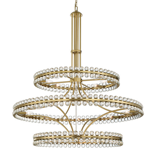 Clover 24 Light Chandelier in Aged Brass (60|CLO-8000-AG)