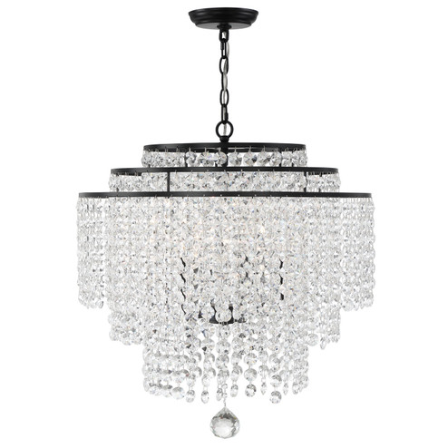 Gabrielle Six Light Chandelier in Matte Black (60|GAB-B7305-MK)