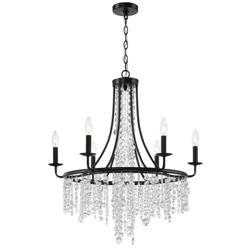 Gabrielle Six Light Chandelier in Matte Black (60|GAB-B7306-MK)