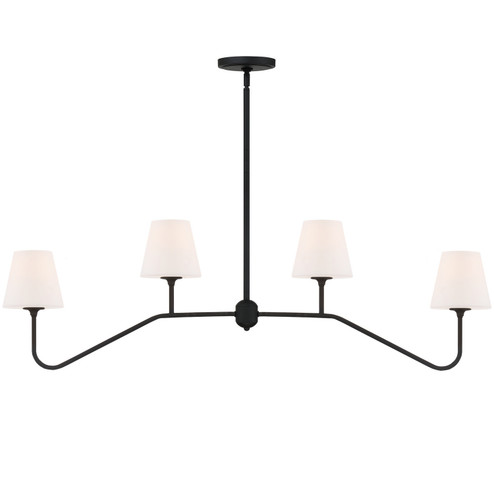 Keenan Four Light Chandelier in Black Forged (60|KEE-A3004-BF)