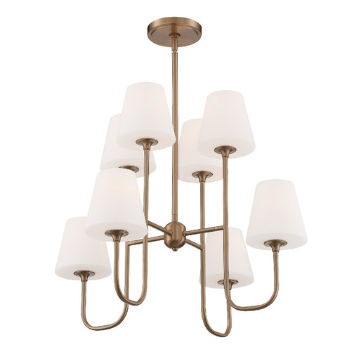 Keenan Eight Light Chandelier in Vibrant Gold (60|KEE-A3008-VG)
