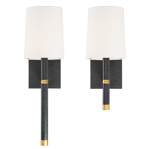 Weston One Light Wall Sconce in Black / Antique Gold (60|WES-9901-BK-GA)