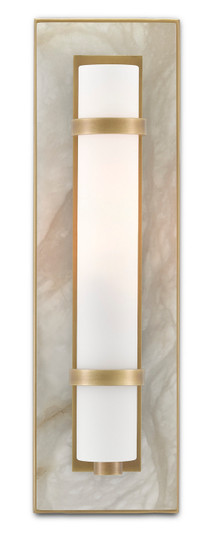 Bagno One Light Wall Sconce in Natural Alabaster/Antique Brass/Opaque/White (142|5800-0016)