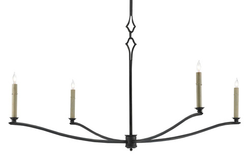 Knole Four Light Chandelier in French Black (142|9000-0176)