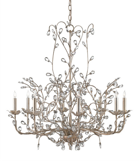 Crystal Eight Light Chandelier in Silver Granello (142|9975)